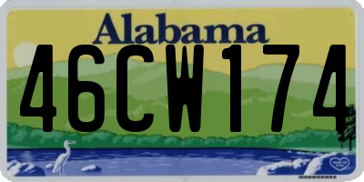 AL license plate 46CW174