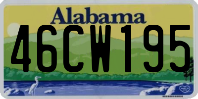 AL license plate 46CW195