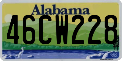 AL license plate 46CW228