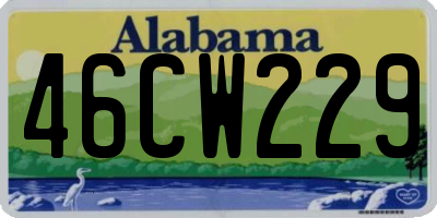 AL license plate 46CW229