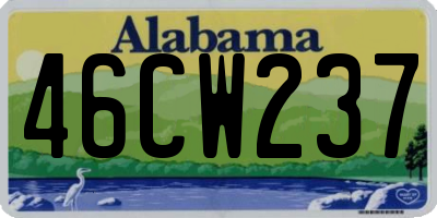 AL license plate 46CW237