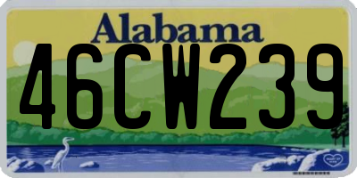 AL license plate 46CW239