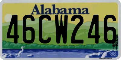 AL license plate 46CW246