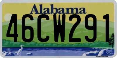 AL license plate 46CW291