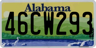 AL license plate 46CW293
