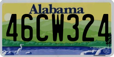 AL license plate 46CW324