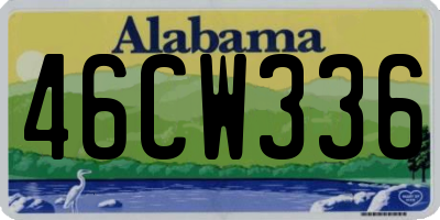 AL license plate 46CW336