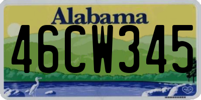 AL license plate 46CW345