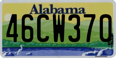 AL license plate 46CW370
