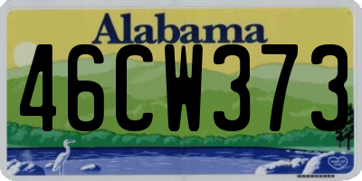 AL license plate 46CW373