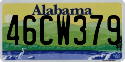 AL license plate 46CW379