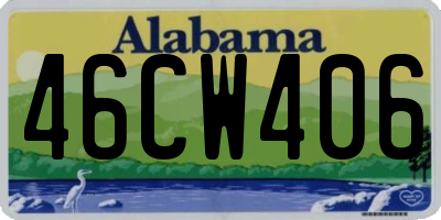AL license plate 46CW406