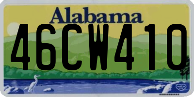 AL license plate 46CW410