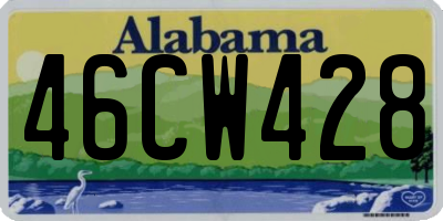 AL license plate 46CW428