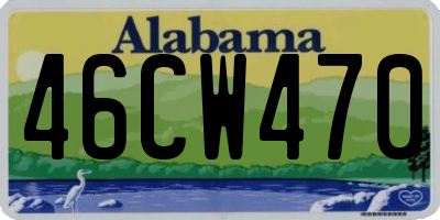 AL license plate 46CW470