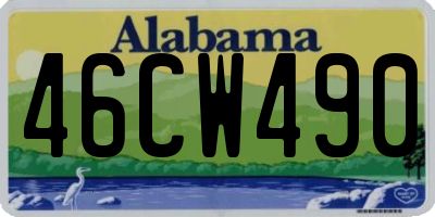 AL license plate 46CW490