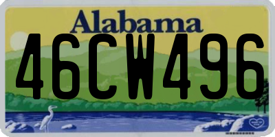 AL license plate 46CW496