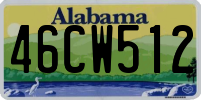 AL license plate 46CW512