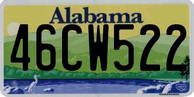 AL license plate 46CW522