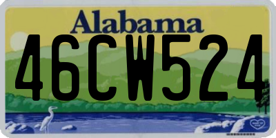AL license plate 46CW524