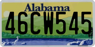 AL license plate 46CW545