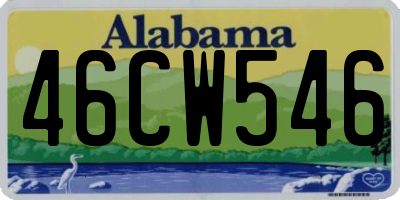 AL license plate 46CW546