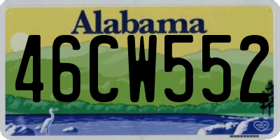 AL license plate 46CW552