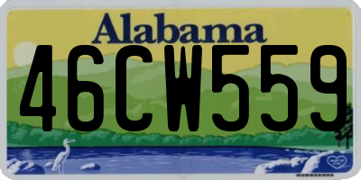 AL license plate 46CW559