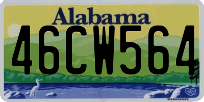 AL license plate 46CW564