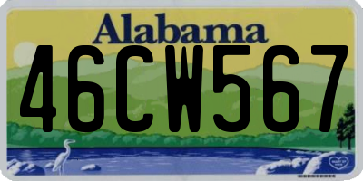 AL license plate 46CW567
