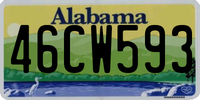 AL license plate 46CW593
