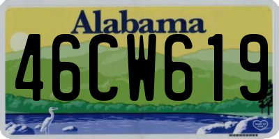 AL license plate 46CW619