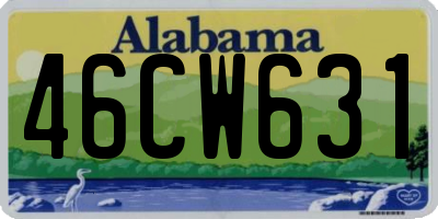 AL license plate 46CW631