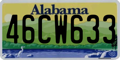 AL license plate 46CW633