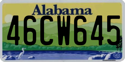 AL license plate 46CW645