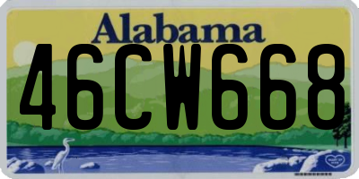 AL license plate 46CW668