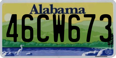 AL license plate 46CW673