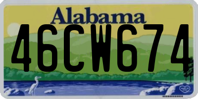 AL license plate 46CW674
