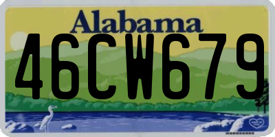 AL license plate 46CW679
