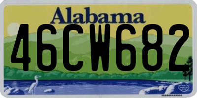 AL license plate 46CW682