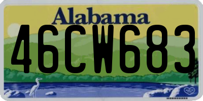 AL license plate 46CW683