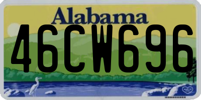 AL license plate 46CW696
