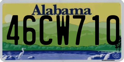 AL license plate 46CW710