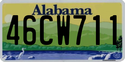 AL license plate 46CW711