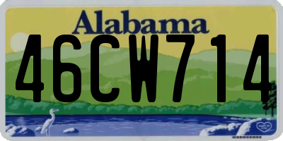 AL license plate 46CW714