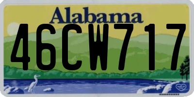 AL license plate 46CW717