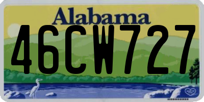 AL license plate 46CW727