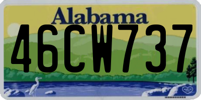 AL license plate 46CW737