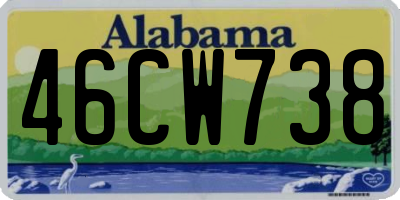 AL license plate 46CW738