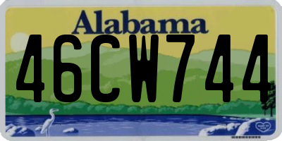 AL license plate 46CW744